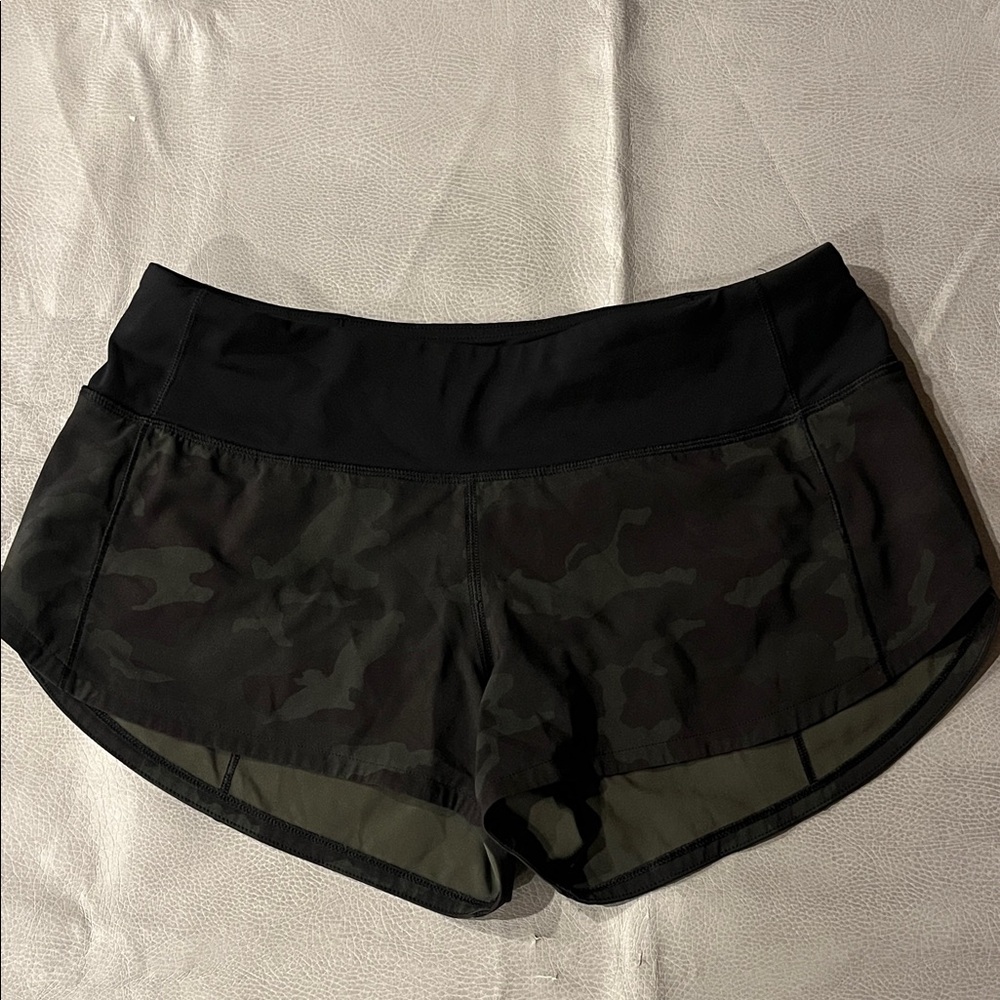 lululemon athletica Black Camo Athletic Shorts